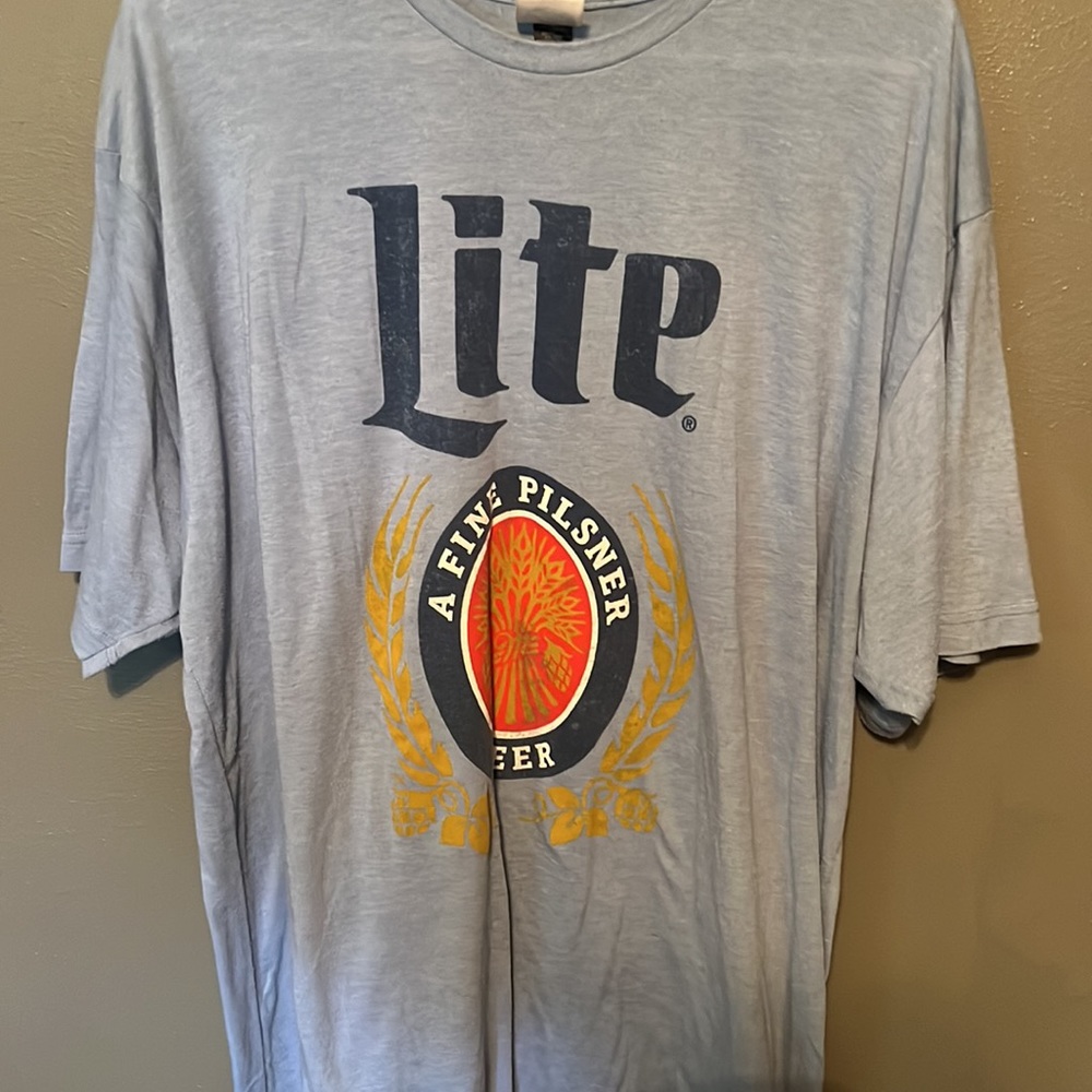 Mens   graphic Tee size 2 xl  Lite Beer on it - Picture 2 of 3